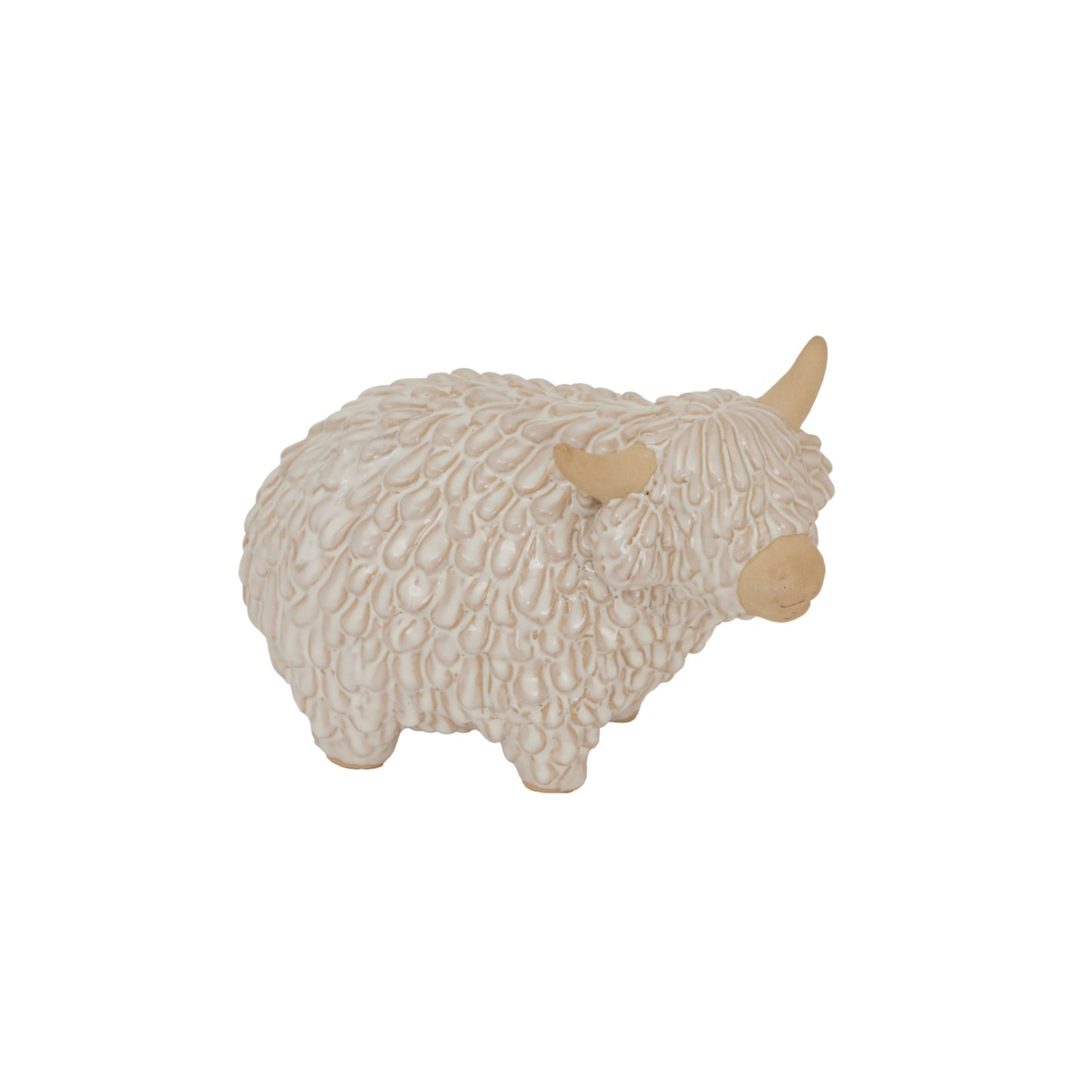 Ceramic Highland Cow Sculpture