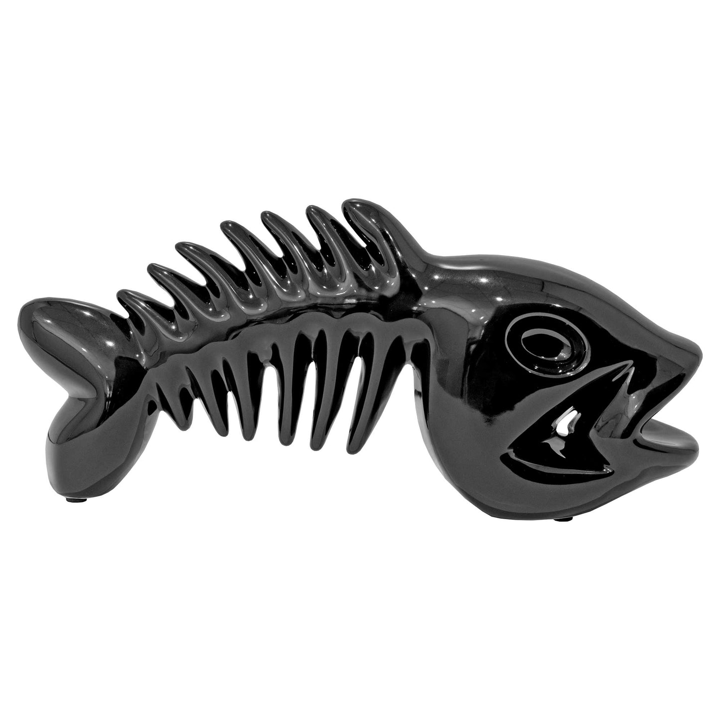 Ceramic Black Fish Bones Decoration