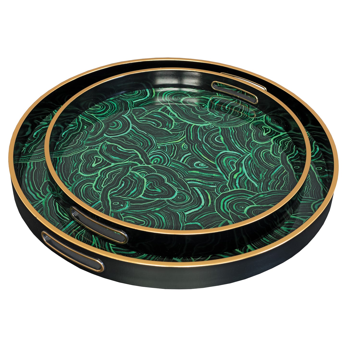 Malachite Circular Serving Tray