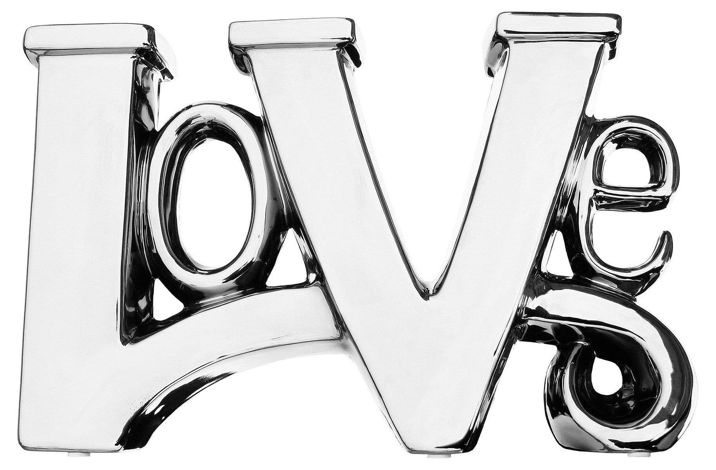 Love Sculpture Ceramic Silver