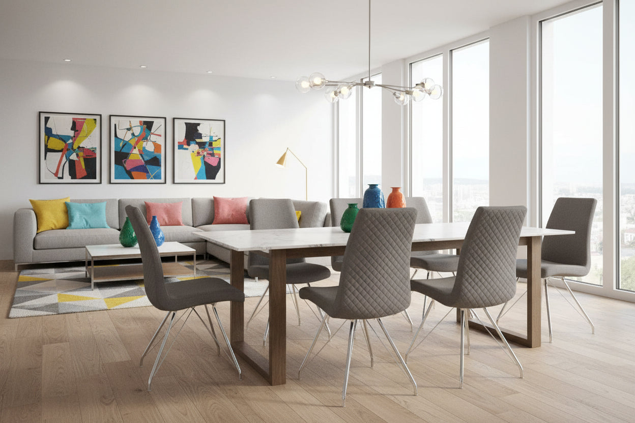Madelina Fabric Dining Chair - Various Colours
