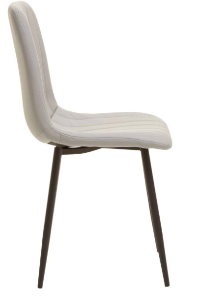 Set of 4 Nordic Dining Chairs – Light Grey Upholstered Dining Chairs