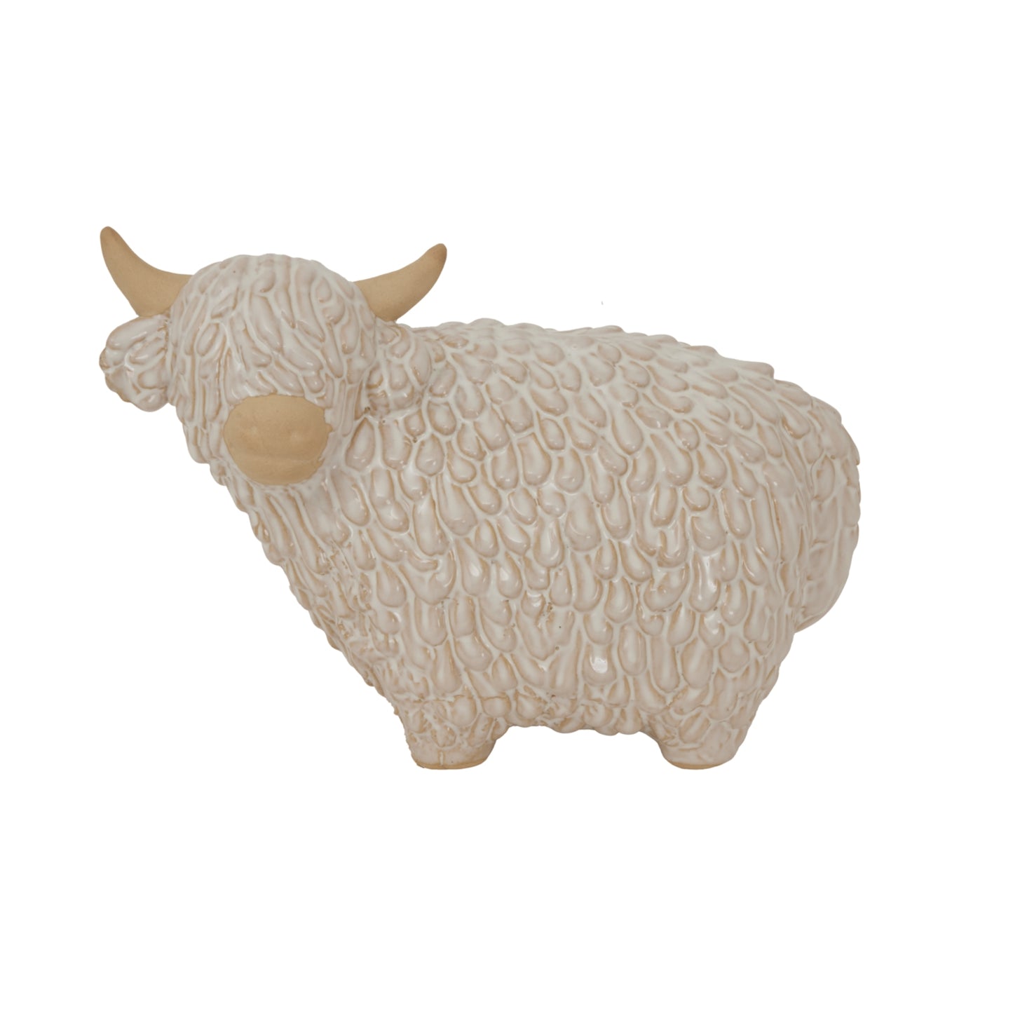 Ceramic Highland Cow Sculpture