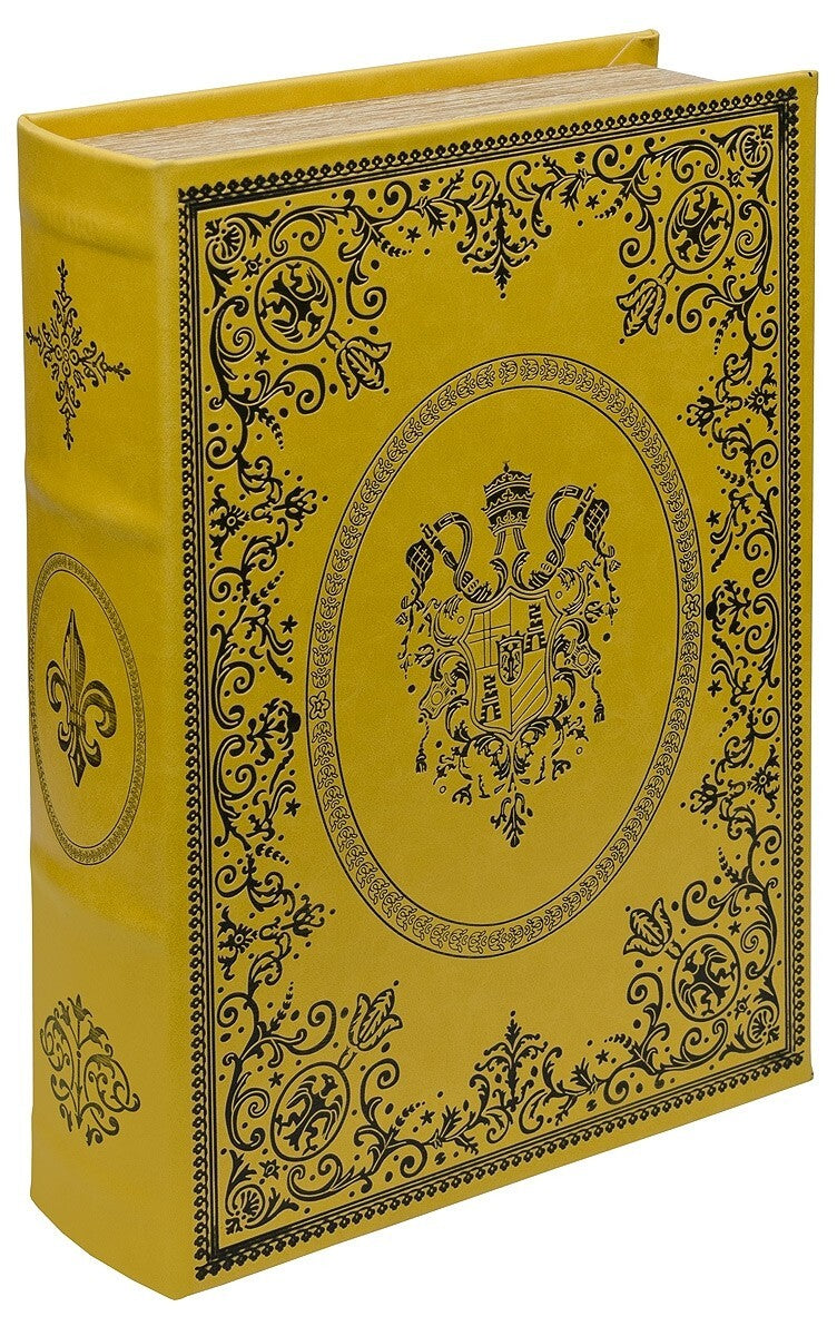 Golden Yellow Crest Secret Storage Fake Book Box! Looks like book!
