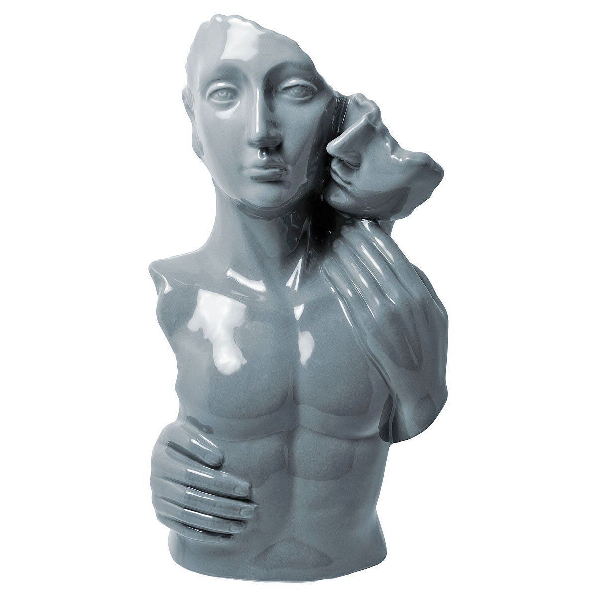 Grey Gloss Ceramic Lovers TORSO ORNAMENT - STATEMENT PIECE
