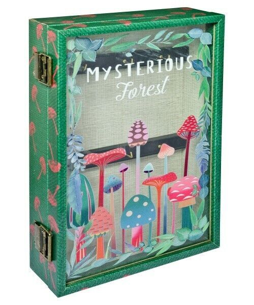 Mysterious Forest Storage Book Box! included is 6 hooks inside! Key Box - Book