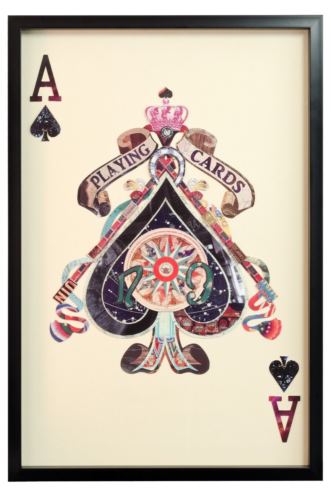 Ace of Spades Collage Wall Art - Great statement piece!90cm x 60cm 3D Effect