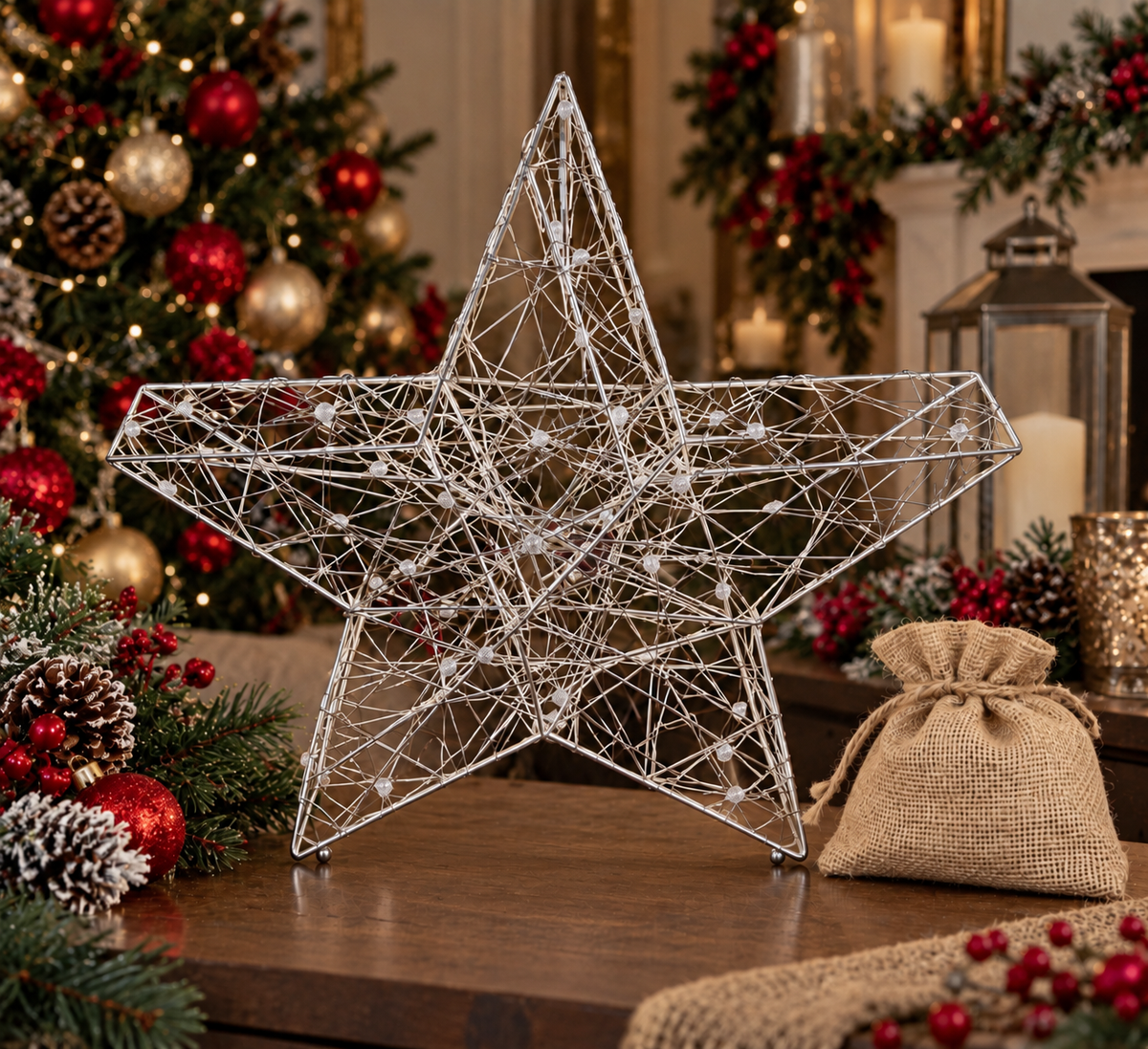 Glowing Star Standing Light Up 30cm