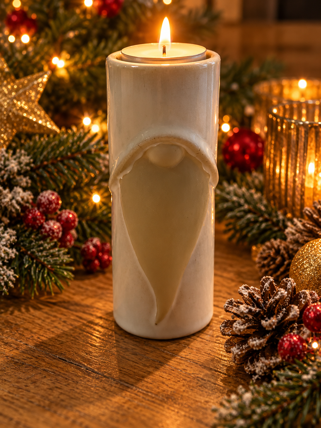 Ceramic Gonk Tealight Holder