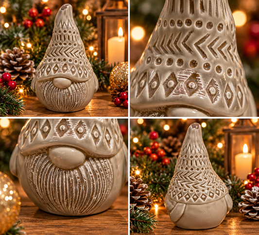 Glazed Christmas Gonk Gnome Figurine – 13cm