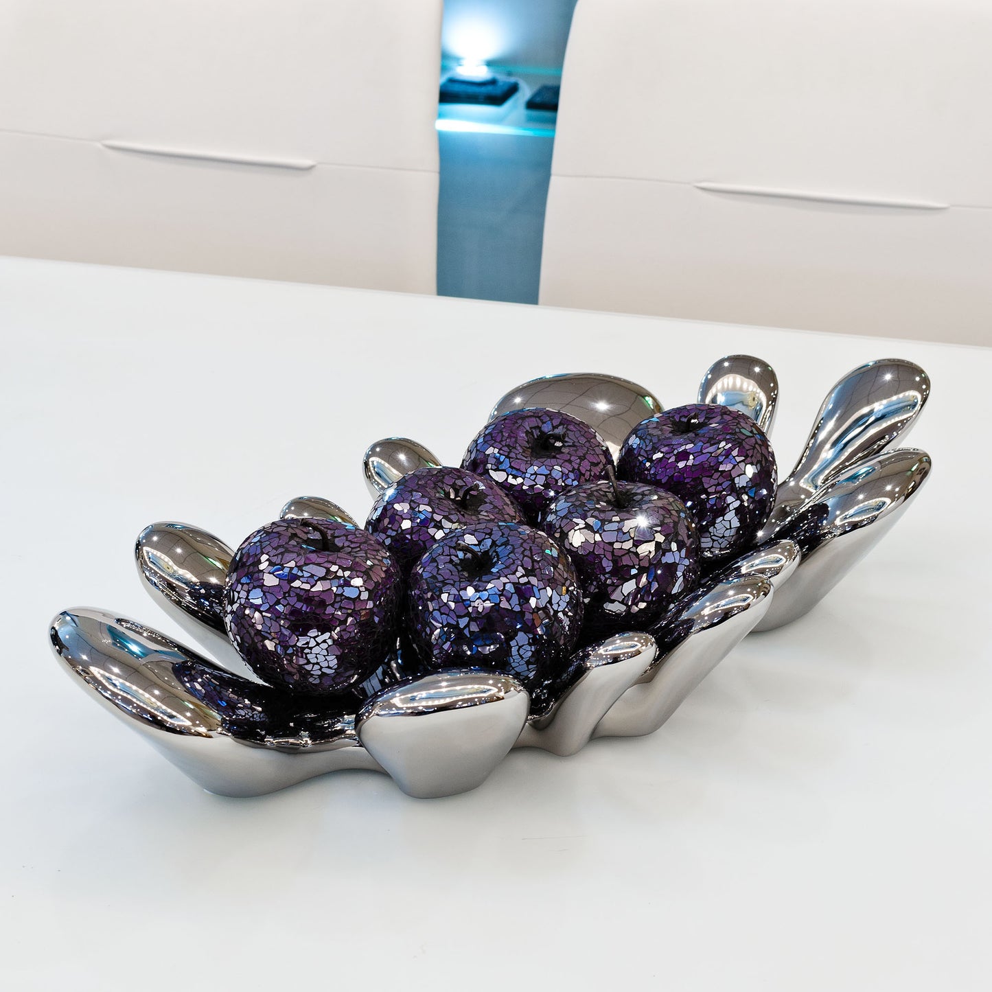 Ceramic Splash Dish - Chrome