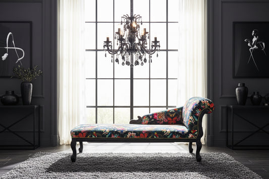 Classic French Chaise Longue - Paradise Lost Noir