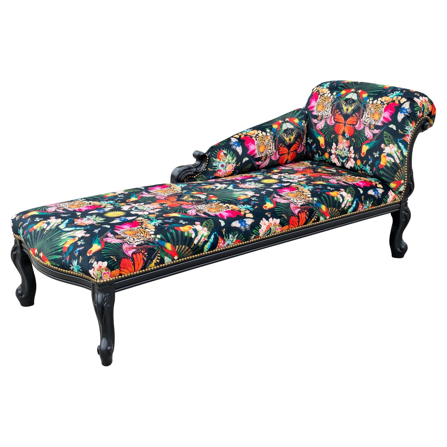 Classic French Chaise Longue - Paradise Lost Noir