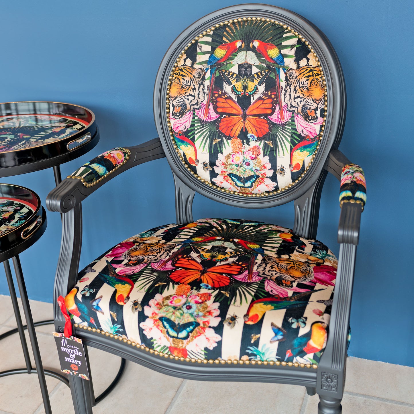 Georgian Dining Chair - Paradise Lost Crème Noir