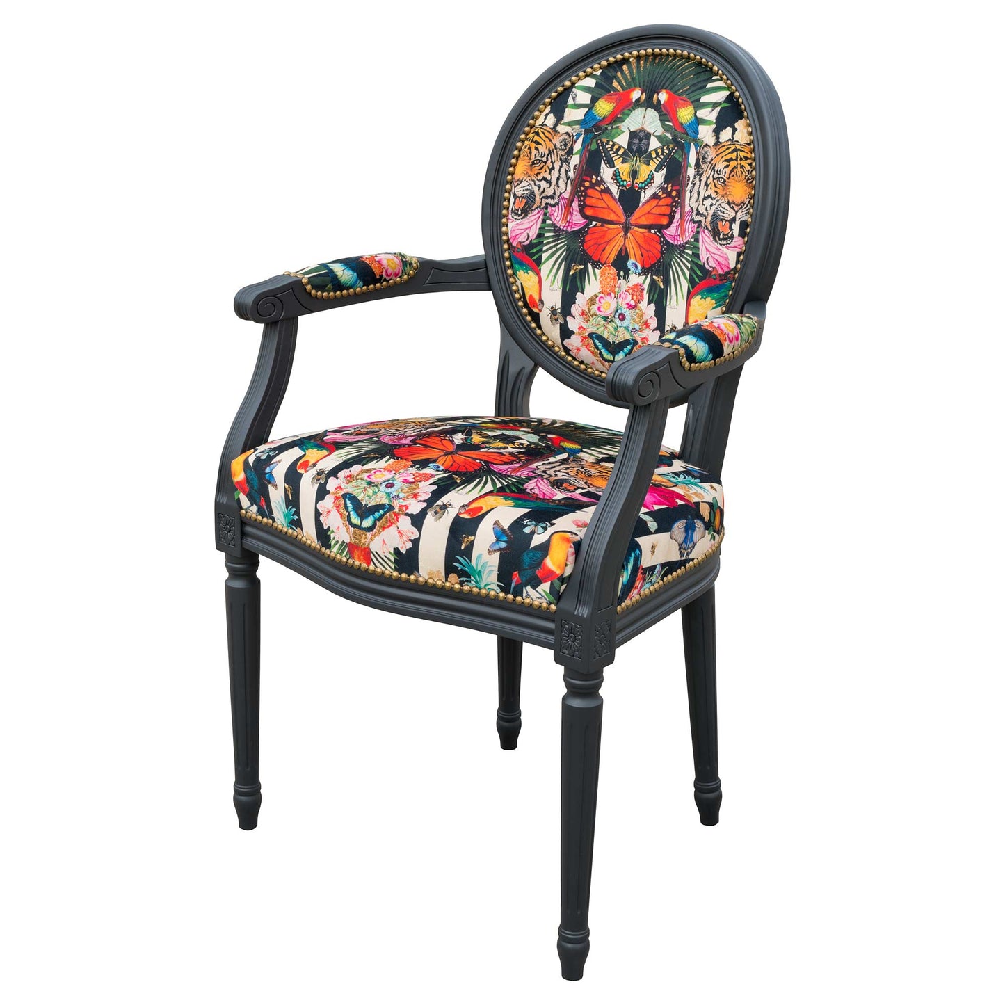 Georgian Dining Chair - Paradise Lost Crème Noir