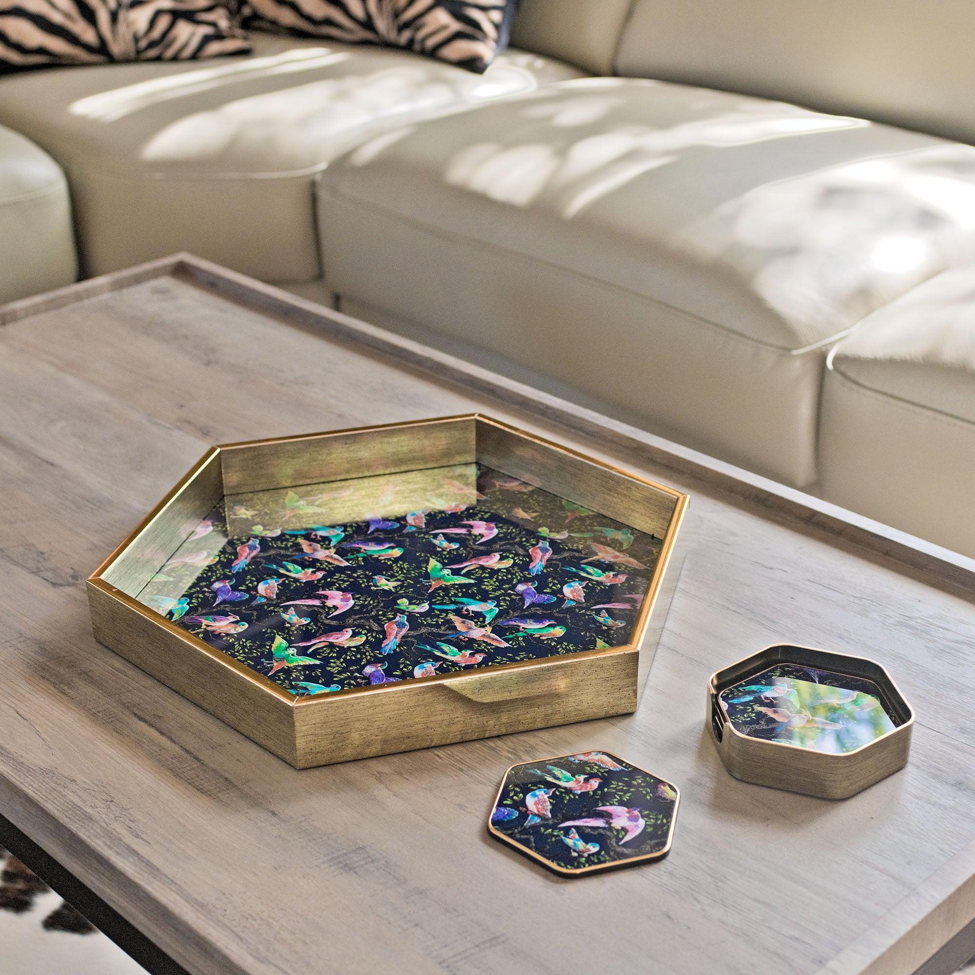 Birdity Absurdity Hexagonal Serving Tray – The Look