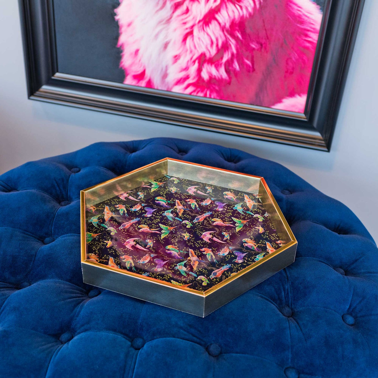 Birdity Absurdity Hexagonal Serving Tray