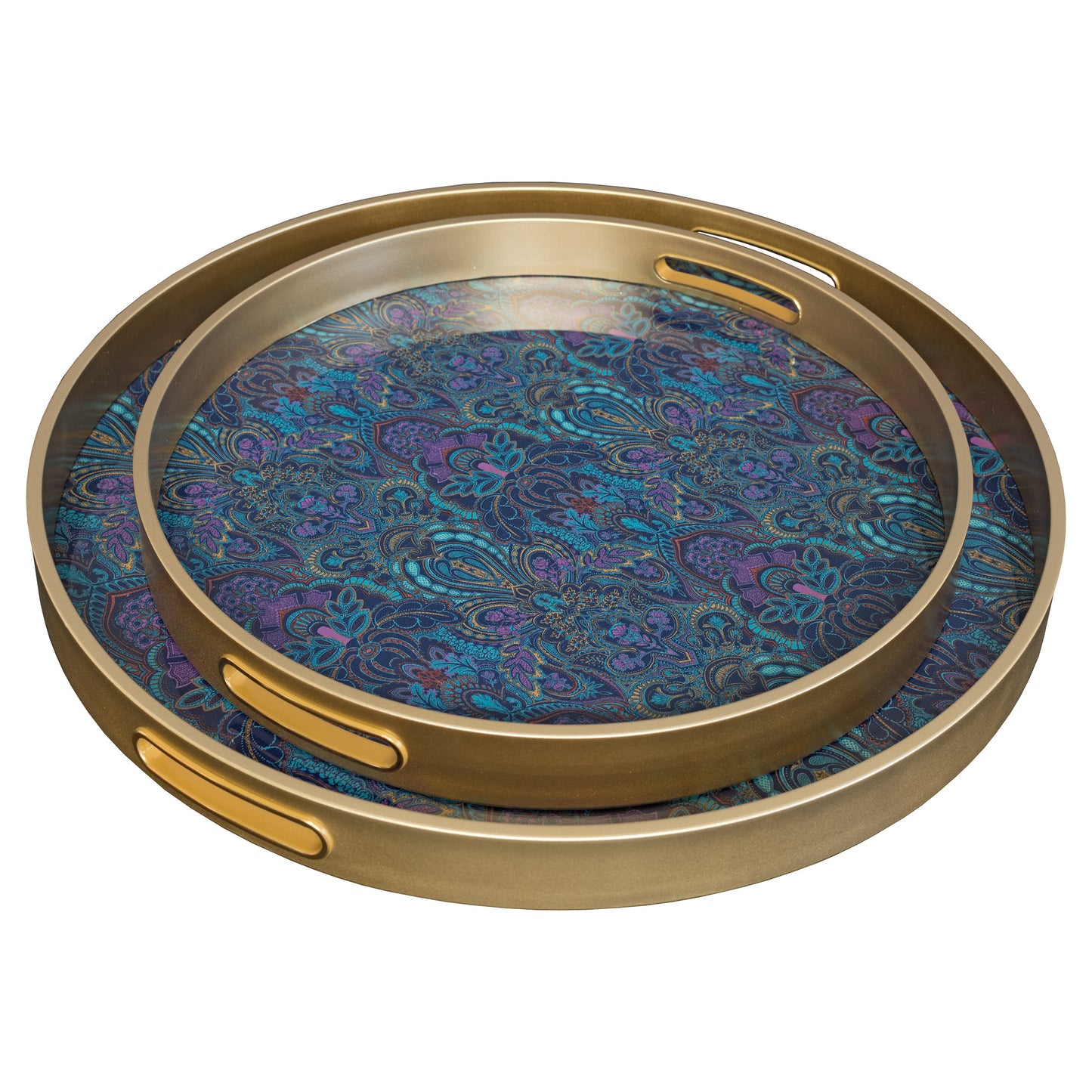 Dangerous Damask Circular Serving Tray