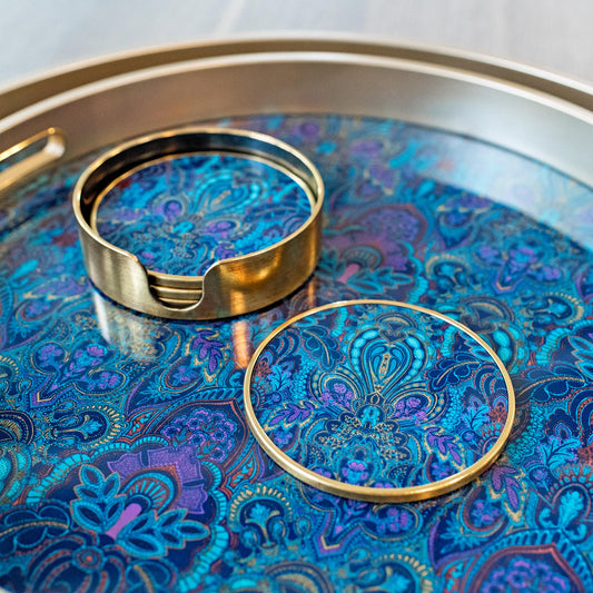 Dangerous Damask Circular Coasters