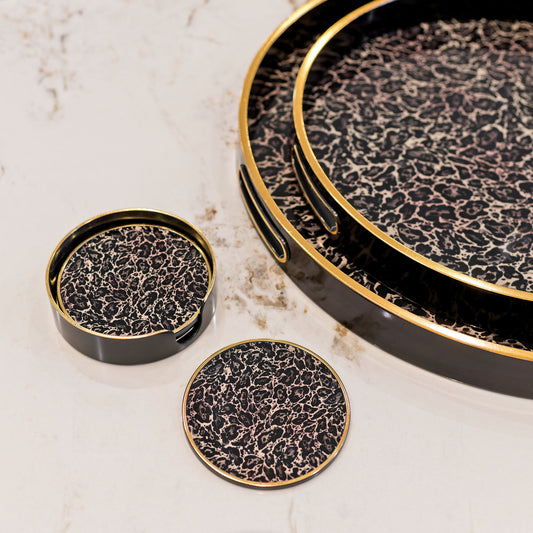 Roxy Leopard Circular Coasters