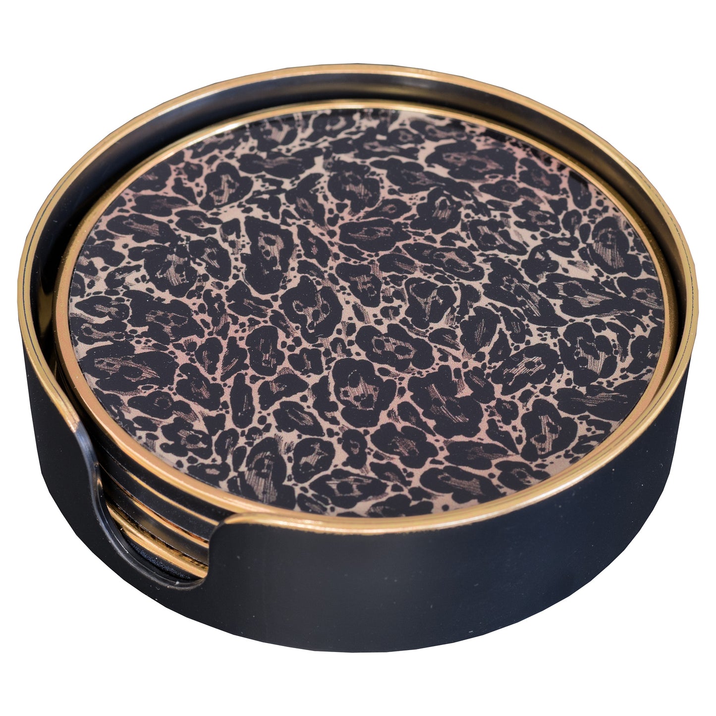 Roxy Leopard Circular Coasters