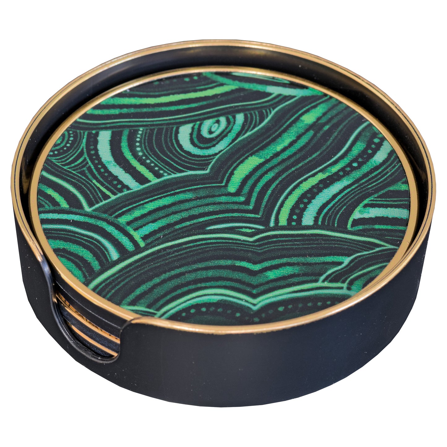 Malachite Circular Coasters
