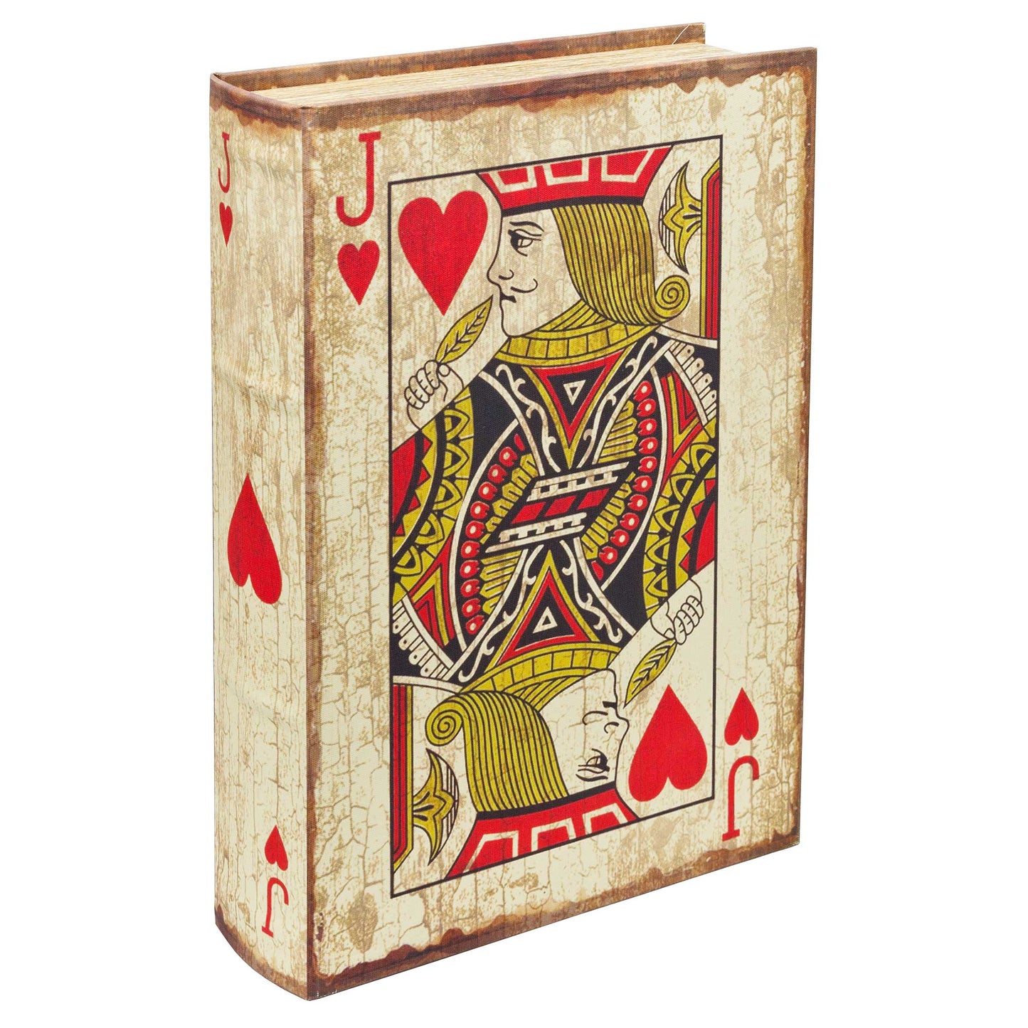 Jack of Hearts Playing Card Secret Storage Book Box