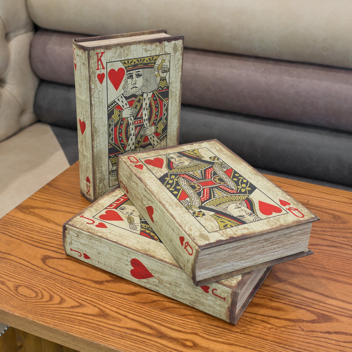 Jack of Hearts Playing Card Secret Storage Book Box