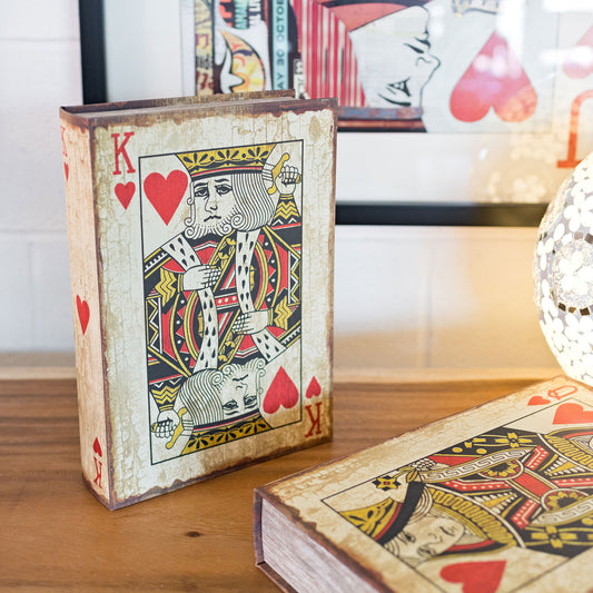 King of Hearts Playing Card Secret Storage Book Box