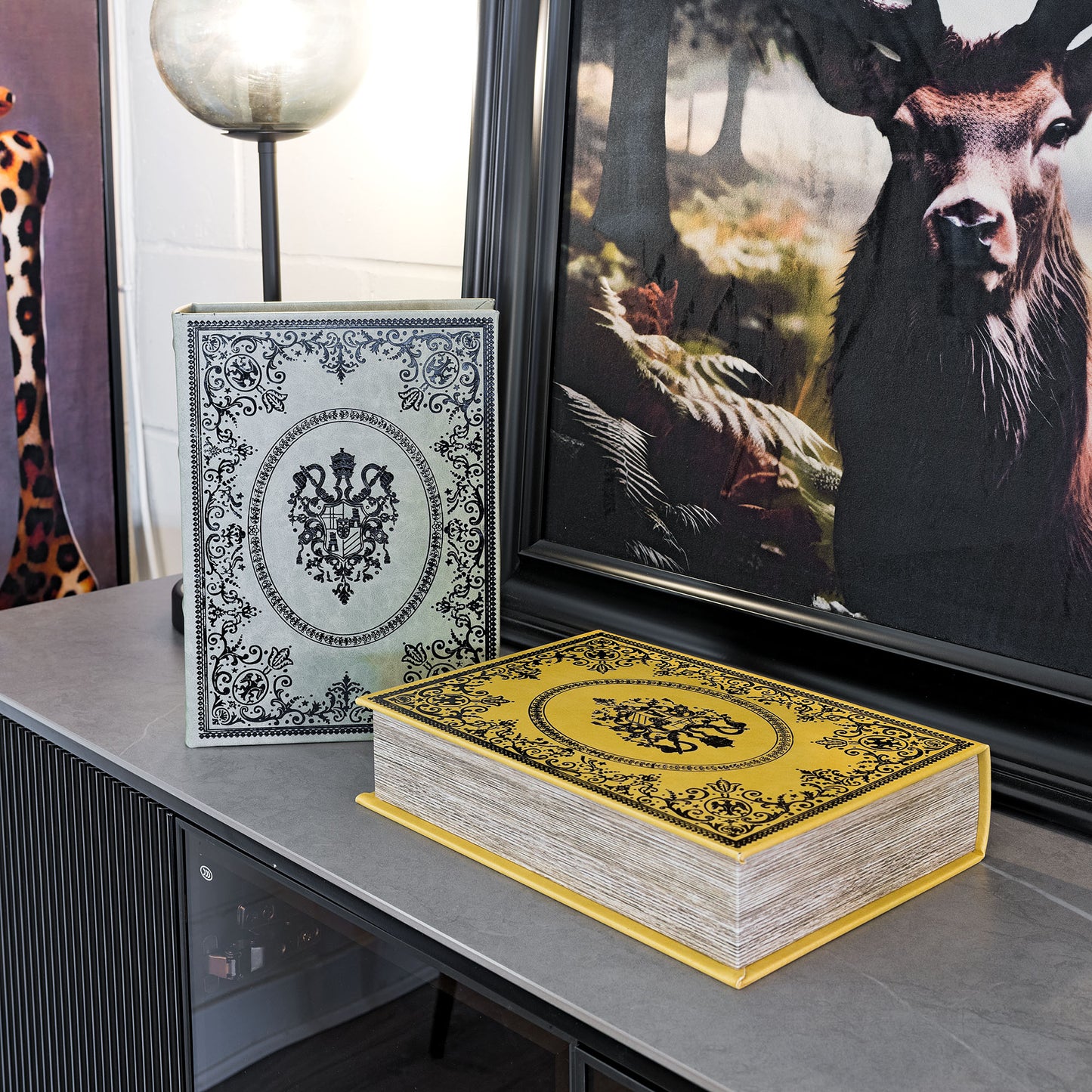 Golden Yellow Crest Secret Storage Fake Book Box! Looks like book!