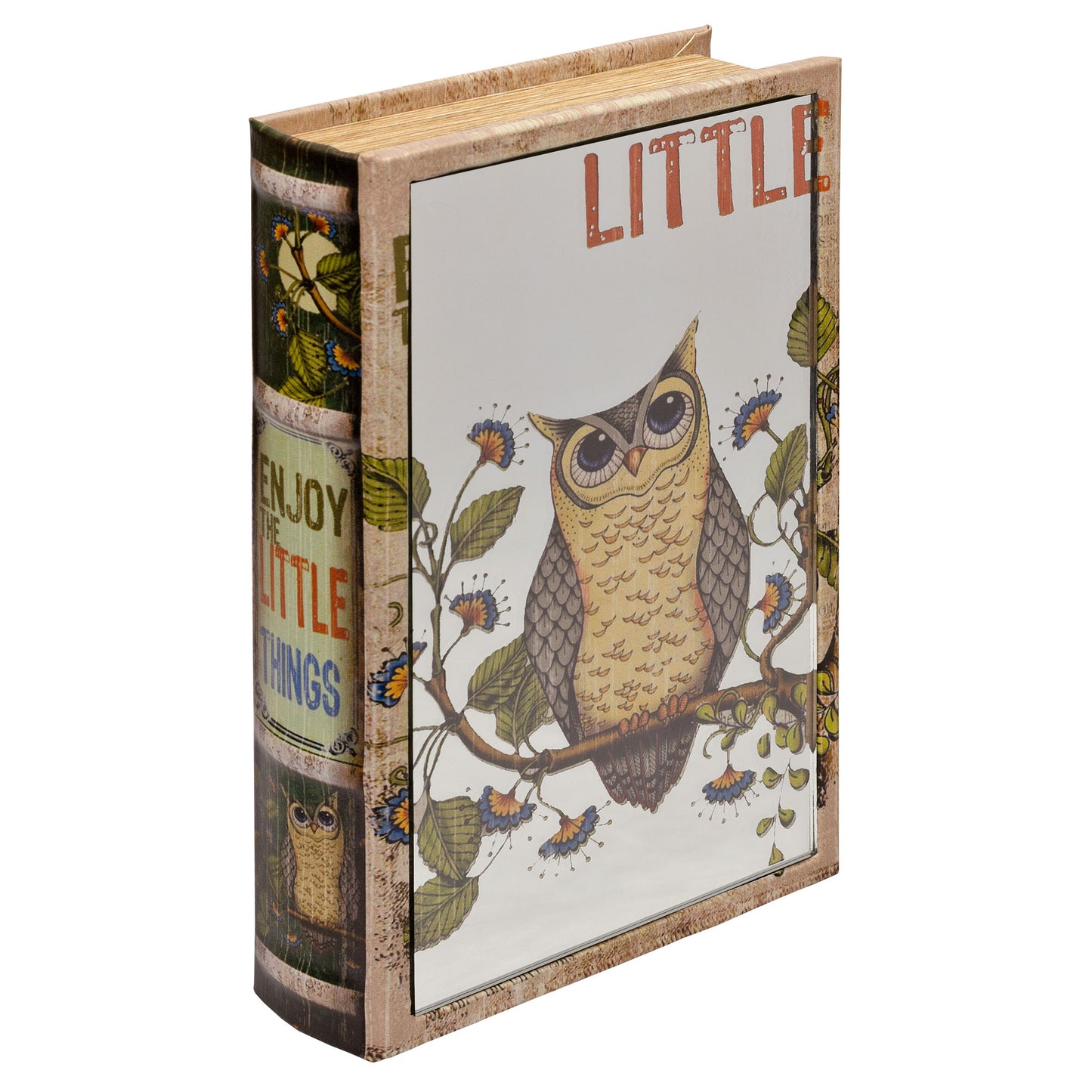 Mirrored Enjoy Little Things Owl Book Box
