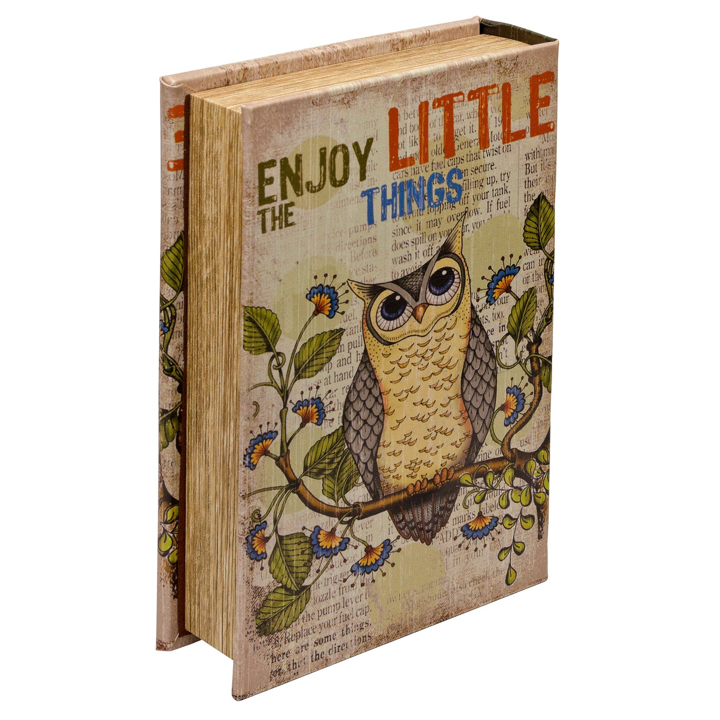 Mirrored Enjoy Little Things Owl Book Box