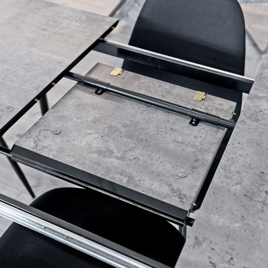 Thornton Grey Extending Dining Table 100cm-140cm - Seats upto 4