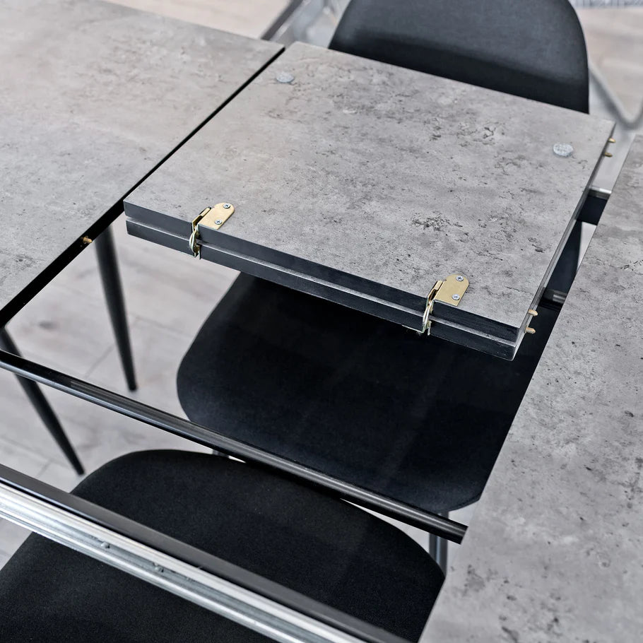 Thornton Grey Extending Dining Table 100cm-140cm - Seats upto 4