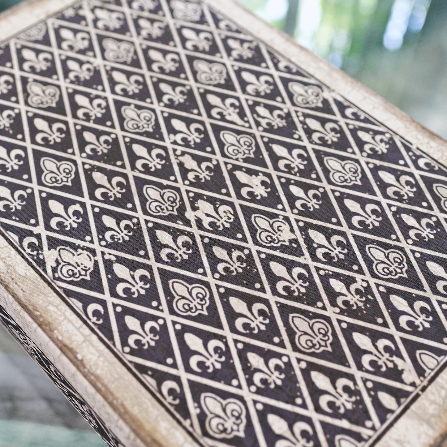 Fleur-de-lis Secret Storage Book Box