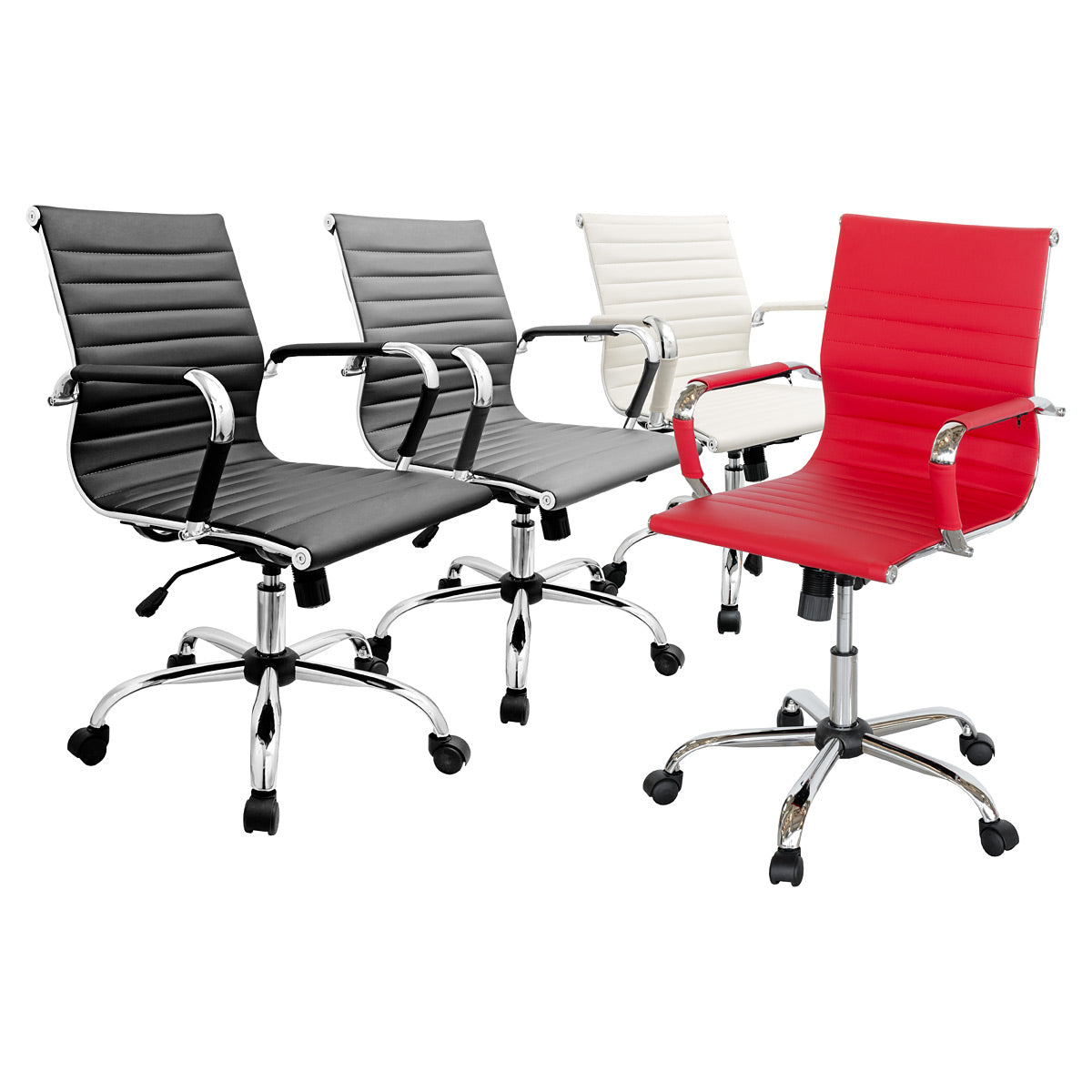Designer Office Chair - Available in Red, White or Grey
