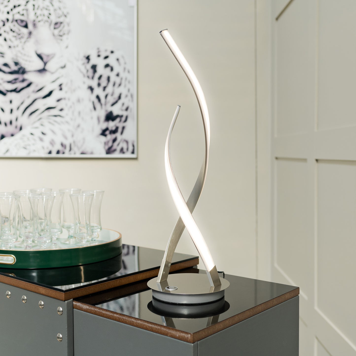 LED Double Twist Table Lamp