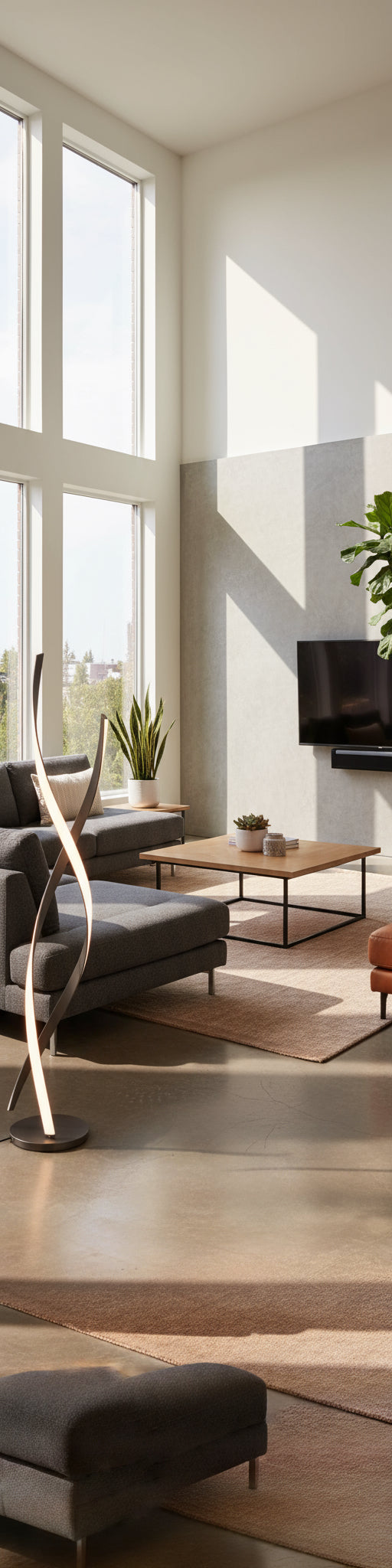 LED Double Twist Standard Lamp