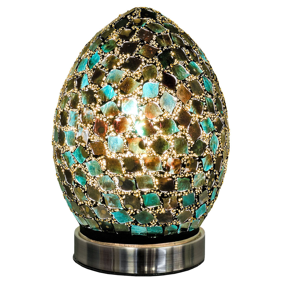 Mini Mosaic Egg Lamp - Various Colours