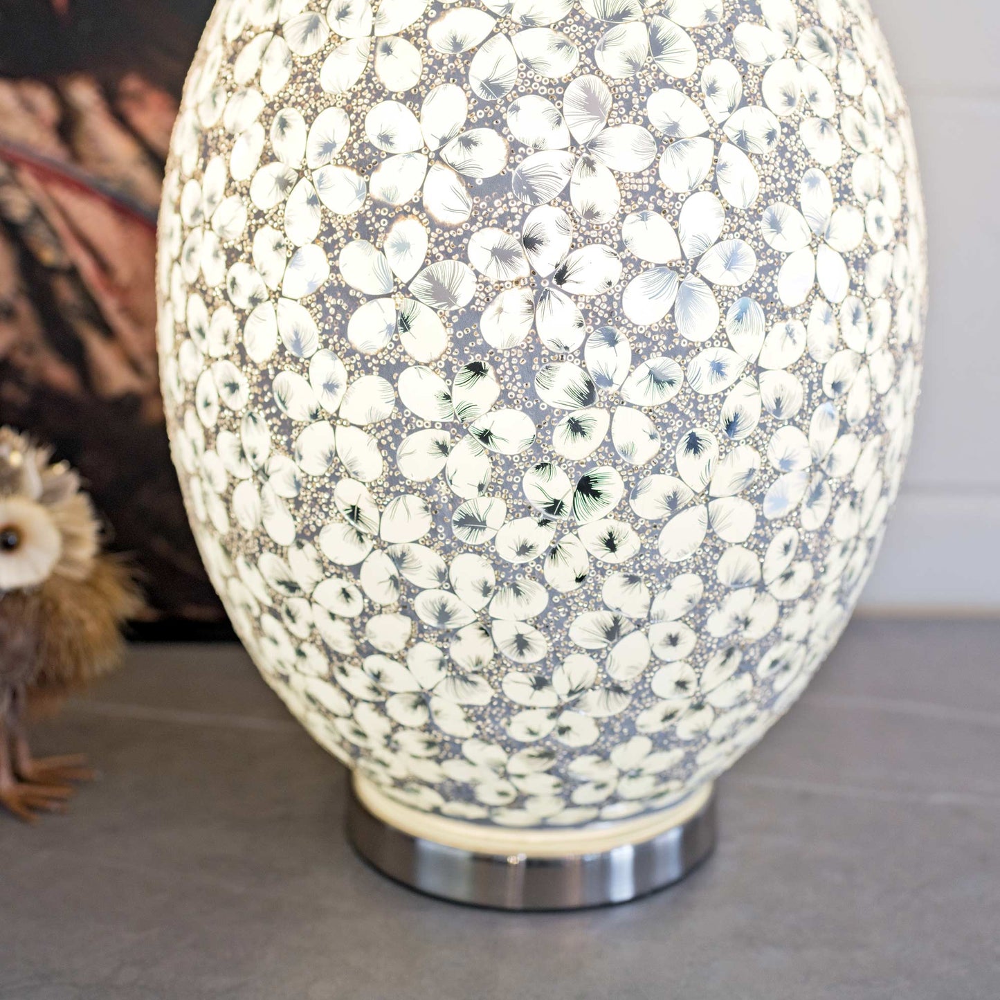 Large Giant Mosaic Egg Lamp - Various Colours