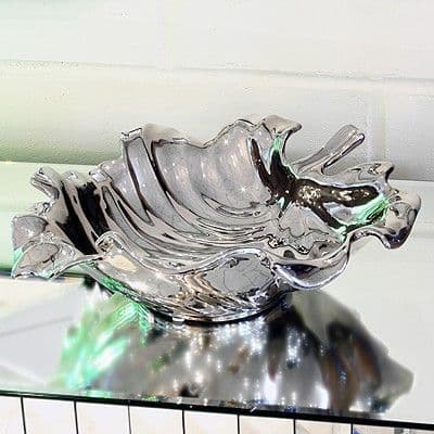 Lotus Leaf Bowl - Polished Chrome