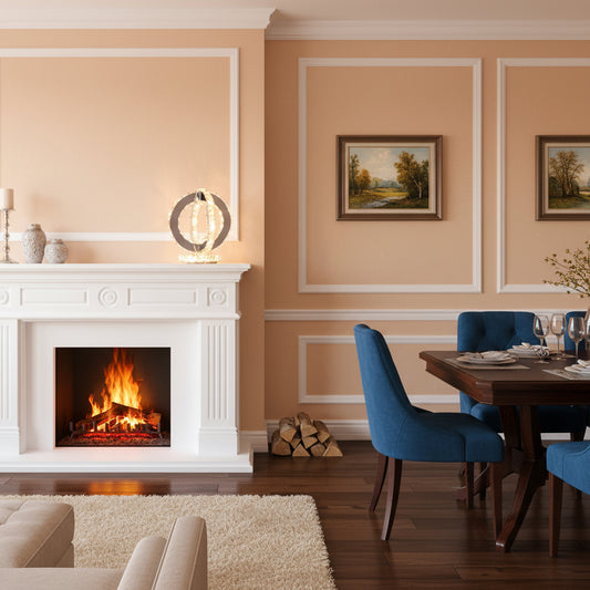 Mirrored Glass Crystal Double Ring Table lamp