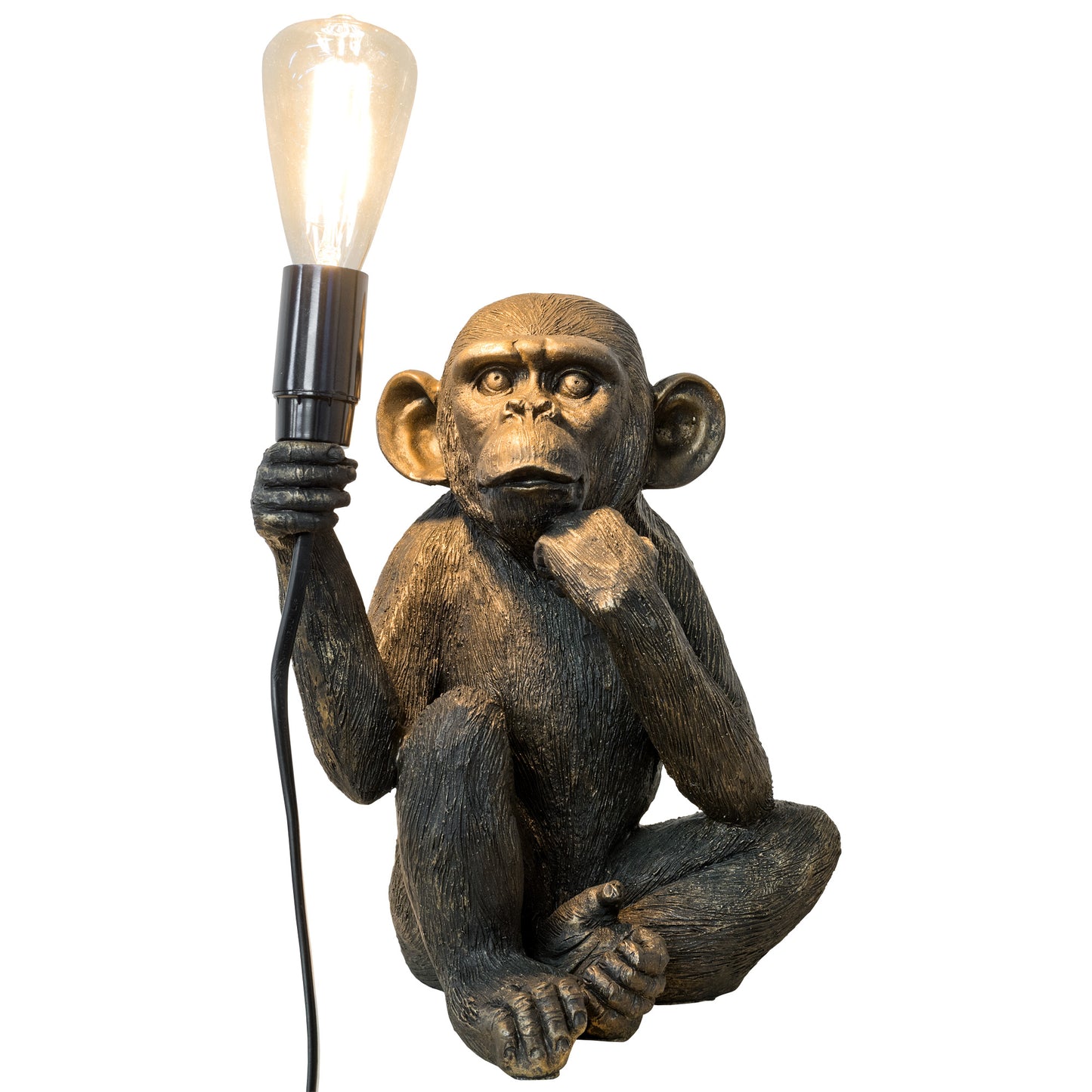 Monkey Holding Bulb Table Lamp