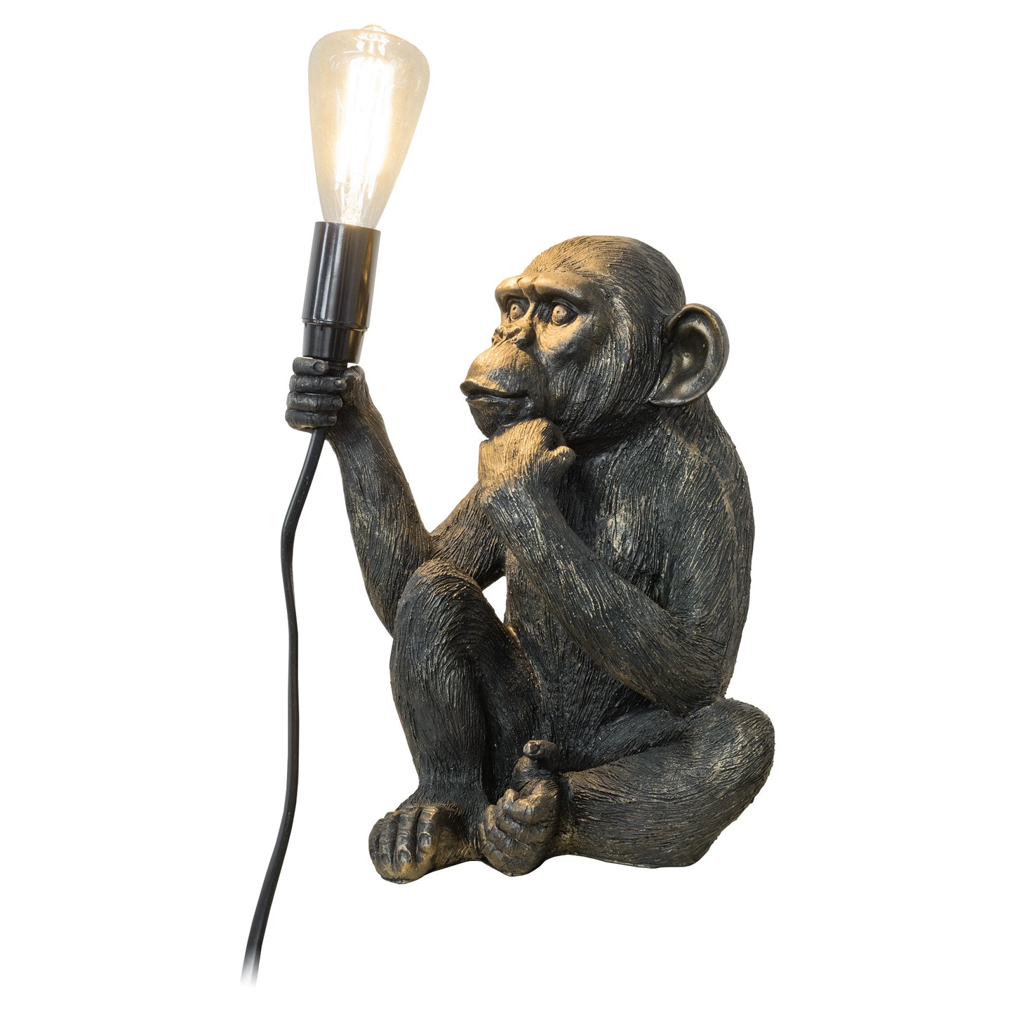 Monkey Holding Bulb Table Lamp