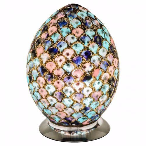Medium Mosaic Egg Lamps - Various Colours
