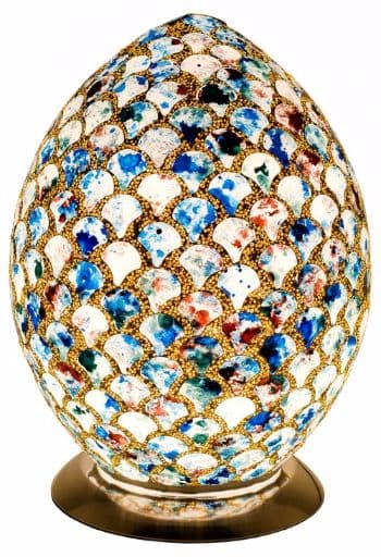 Medium Mosaic Egg Lamps - Various Colours