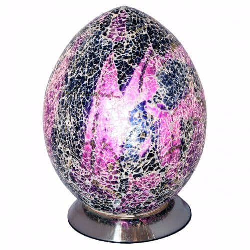Medium Mosaic Egg Lamps - Various Colours