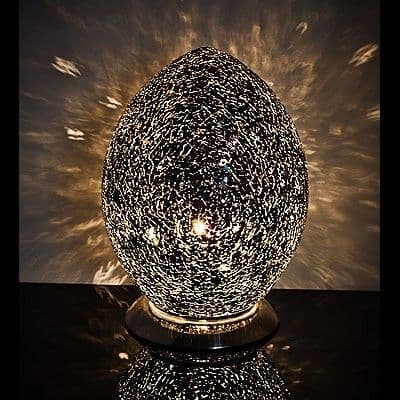 Medium Mosaic Egg Lamps - Various Colours