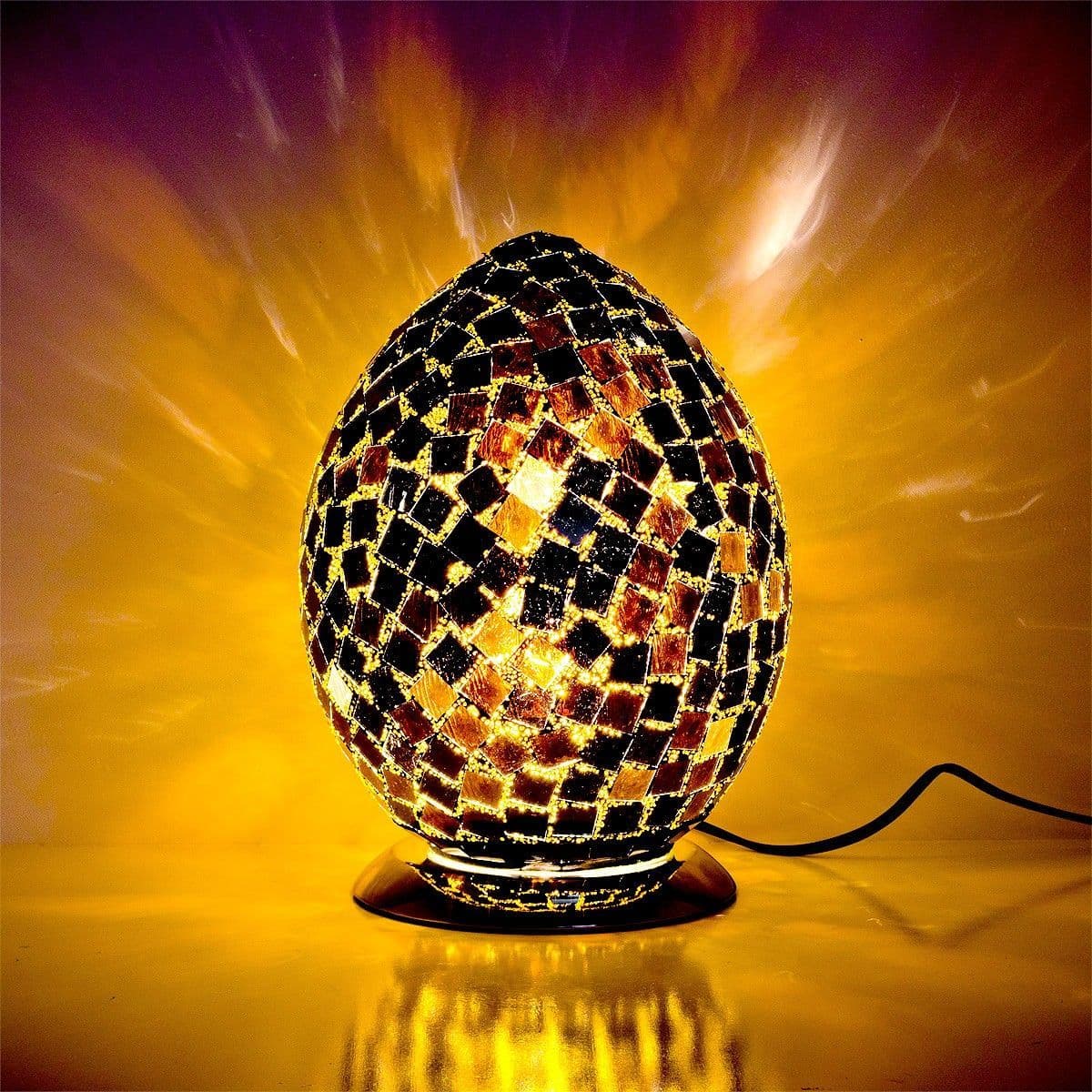 Medium Mosaic Egg Lamps - Various Colours