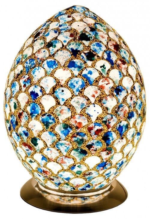 Medium Mosaic Egg Lamps - Various Colours